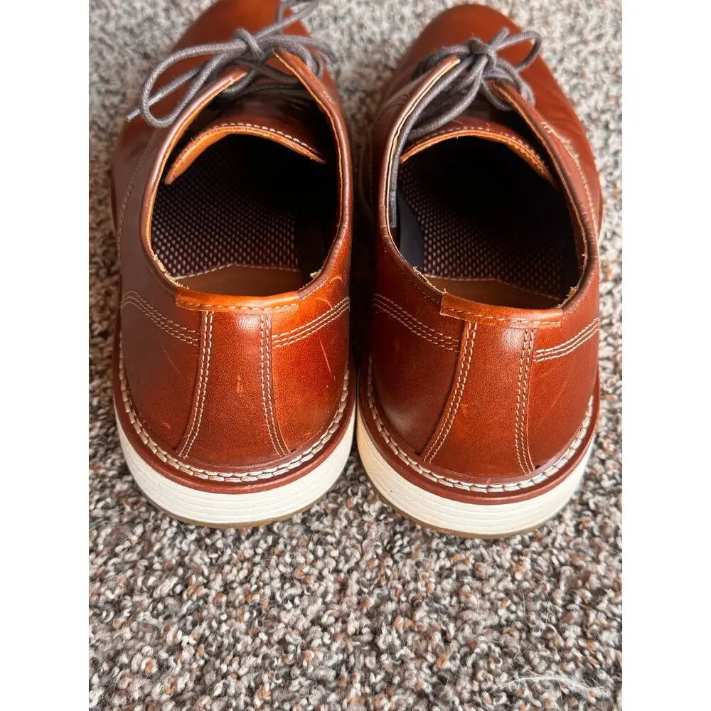 Johnston & Murphy TruFoam Brown Leather Oxford Shoes Men’s Size 9.5 Lace-Up